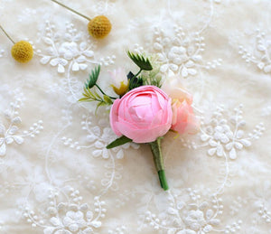 Flower Bride Boutonniere Wedding Bouquet Flowers Bridesmaids Accessories Corsage Bridal Bouquets Pearl Corsages Pink Hand Flower