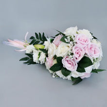 Load image into Gallery viewer, Realistic Wedding Bride Bouquet Hand Tied Flower Decoration Holiday Party Supplies European chaise longue roses wedding flowers