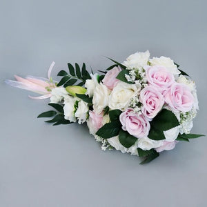 Realistic Wedding Bride Bouquet Hand Tied Flower Decoration Holiday Party Supplies European chaise longue roses wedding flowers