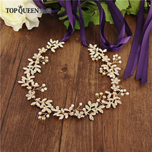 Load image into Gallery viewer, TOPQUEEN SH89 Bridal Belts with Pearls and Rhinestone Wedding Sash Belt for The Bride Wedding Accessories Belts on The Dress