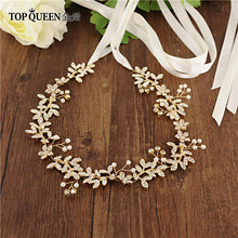 Load image into Gallery viewer, TOPQUEEN SH89 Bridal Belts with Pearls and Rhinestone Wedding Sash Belt for The Bride Wedding Accessories Belts on The Dress